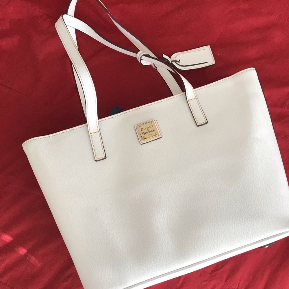 Dooney & Bourke White leather designer handbag